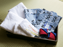 急なお泊りにも安心♪
タオル・歯ブラシ・浴衣などご用意しております