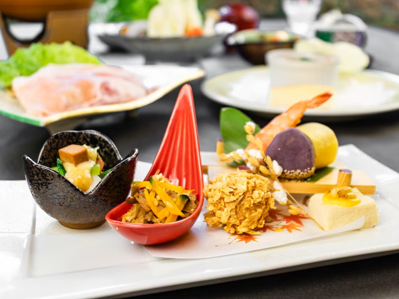 2025年9月10月《お献立の一例》旬菜♪鮟鱇友和え酢味噌掛け、秋刀魚小袖寿司、栗紅芋ほか