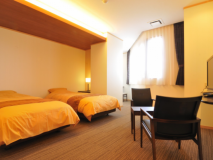 モダンスタイルの洋室ツインのお部屋