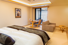 【2023年3月11日OPEN】紫紺（しこん）5F露天風呂付/和モダン洋室ツイン【禁煙】