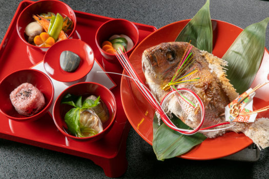 生まれて100日目のお子様のお祝いに【お食い初め】のお料理でお祝い。