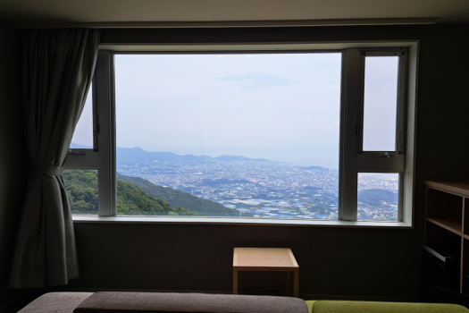 【デラックスツイン】洋室のお部屋でございます。お部屋から見るけしきもおすすめです。