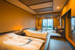 露天風呂付き客室【月昇宮】一例です。※お部屋のご指定は有料となります。