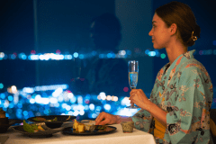 天の丸で始めます！夜景を見ながら最高のディナーをどうぞ♪レストラン確約☆【フレンチ会席／１泊２食】