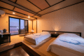 露天風呂付き客室『月昇宮』２名様のご利用がおすすめの空間です。お部屋の露天風呂は温泉ではございません。