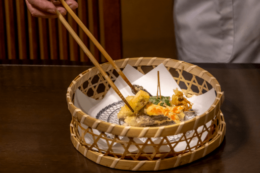 【Japanese Tradition】Japanese Wagyu Sukiyaki-Style Hot Pot & Tempura. Indulge in the rich flavors of Wagyu beef and delicate tempura in a tranquil Japanese setting.