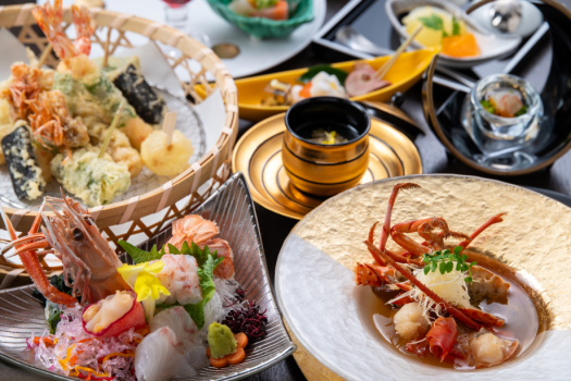 【料理長厳選・量よりも質！】地産地消の会席料理☆目の前で揚げる天麩羅も！