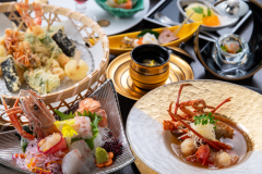 【料理長厳選・量よりも質！】地産地消の会席料理☆目の前で揚げる天麩羅も！