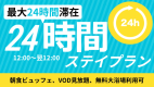 【24時間ステイプラン】VOD見放題・12時～翌12時の24時間ステイ♪♪