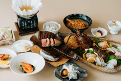 伊勢海老＆とろける天草黒牛が楽しめます