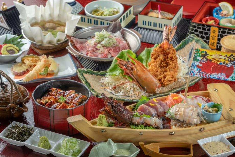◆名古屋×三河合戦◆ジャンボエビフライ&ひつまぶし&三河牛朴葉みそ焼き+鮑&伊勢海老付人気No.1『超豪華』竜宮城玉手箱会席 ◆名古屋×三河合戦◆ジャンボエビフライ&ひつまぶし&三河牛朴葉みそ焼き+鮑&伊勢海老付人気No.1『超豪華』竜宮城玉手箱会席