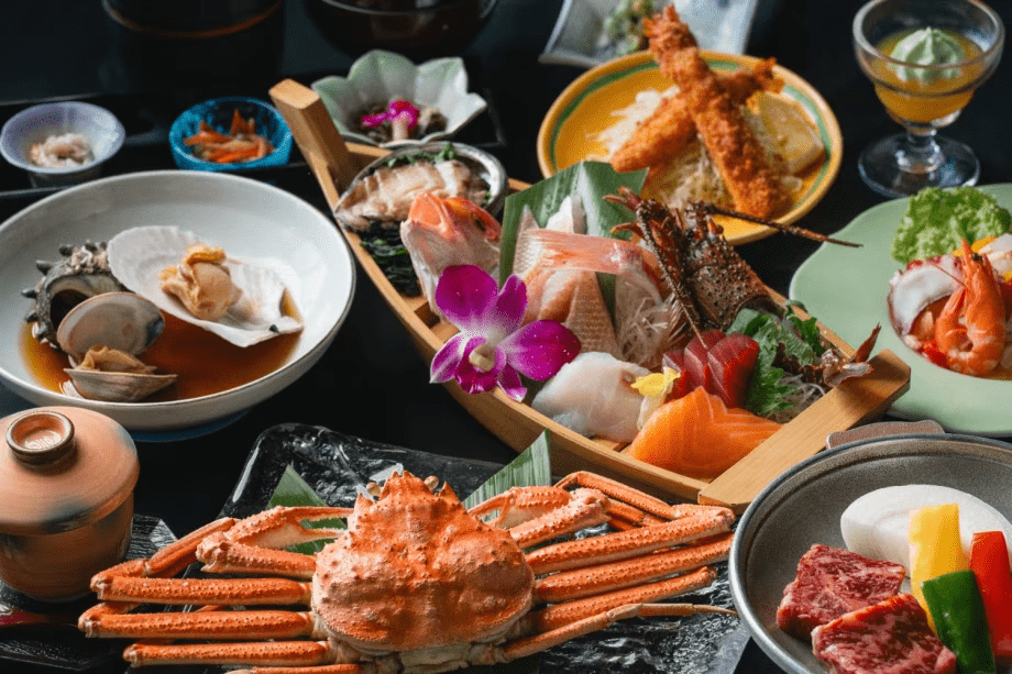 【人気NO1】キラキラ会席☆彡海の宝石大集合♪☆彡伊勢海老・蟹・鮑・鮮魚舟盛・貝等♪三河牛ステーキも♪