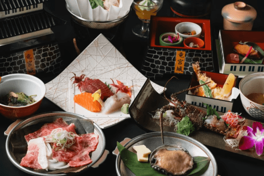 ★数量限定特別超豪華プラン★伊勢海老・鮑・三河牛朴葉みそ焼付き竜宮城会席〈部屋食〉