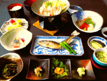 【１泊２食】【別館】 和食膳　やまざくら（季節の山菜と地元産イワナ塩焼き）