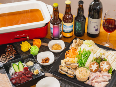 『期間限定20％OFF』【富士吉田名物！】お部屋で「馬刺し」＆「うどんすき」を味わう（２食付）