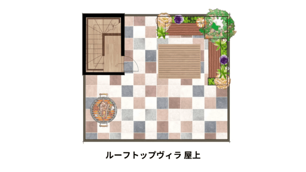 ルーフトップヴィラ【2階建/屋上付】