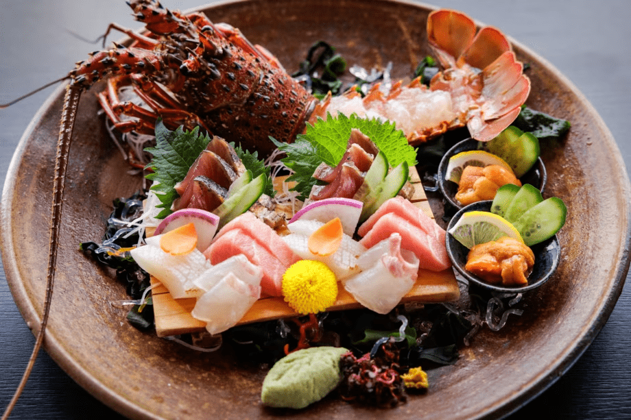 伊勢海老、初鰹、桜鯛など5種のお造り