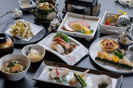 春の季節の花会席