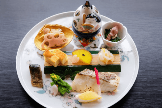 桜鯛の塩麴焼き、季節の八寸盛り合わせ