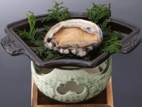 活あわびの踊り焼き