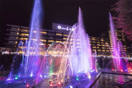 三日月名物★ウォーターイルミネーションショー