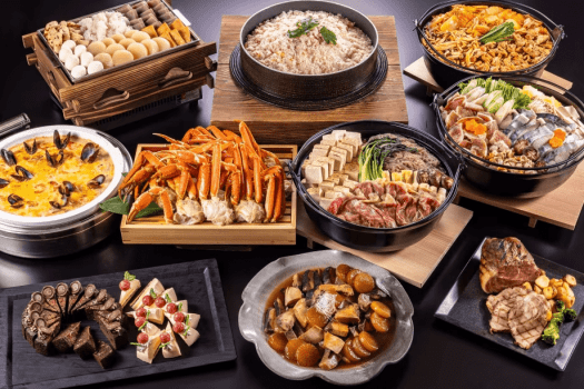 ３種のお鍋やあったかおでん、海の幸クリームグラタン等、冬限定のバイキングメニューをご用意！