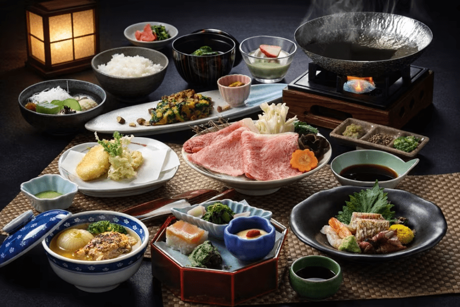 春の飛騨牛創作風会席　メインは飛騨牛しゃぶしゃぶ