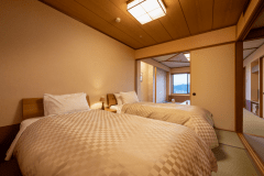 <優雅>和洋室／10畳+4.5畳ベッド２台付／８階～１３階の高層階-禁煙-