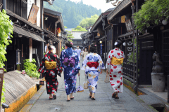 浴衣で街歩き