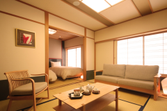 ＜華やぎ＞和洋室／１０畳＋６畳シモンズ製ベッド付【禁煙】