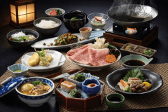 春の飛騨牛創作風会席　メインは飛騨牛しゃぶしゃぶ