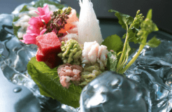 鱧三昧・鮪・鮃（氷鉢盛合わせ一例）
