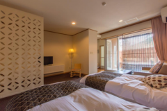 【欧スタイル】洋室ツイン+広縁＜バリアフリー対応＞