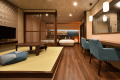 【特別室 十二単（アジュガ）】令和元年10月NEWOPEN！新たなバリアフリー対応の半露天風呂付きの新特別室