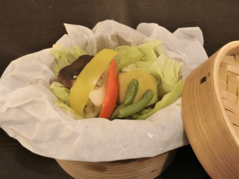 朝は栄養満点の温野菜♪