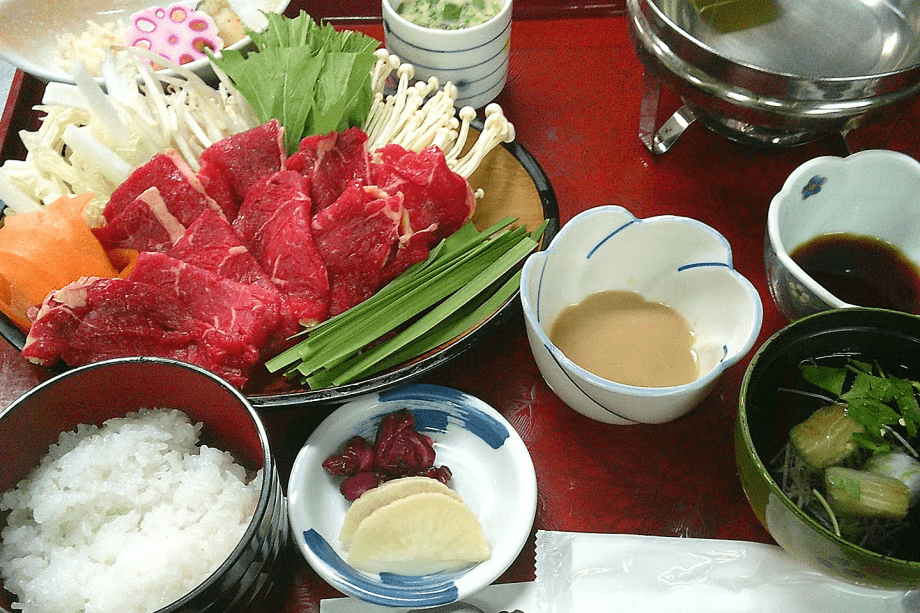 お手軽定食プラン（オーストラリア牛180g）夕食一例