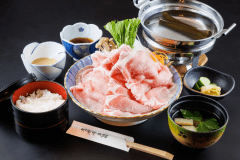 豚しゃぶ定食プラン 夕食一例