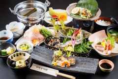 貸切露天風呂1回無料付プラン 夕食一例