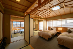 【禁煙角部屋ベッド付和室】西館ハイグレード客室