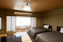 【リニューアル和洋室】寛ぎと快適さどちらも叶う人気の和洋室です。