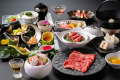 【花桃膳】「甲州牛の宿」石和常磐ホテルの基本会席　しゃぶしゃぶまたはすき焼きはお一人ずつ選べます。※写真は一例です