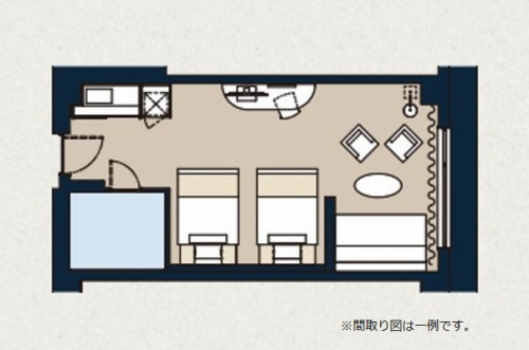 オーシャンビュー洋室　平面図