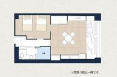 オーシャンビュー和洋室　平面図