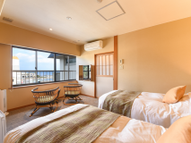 *【客室一例】みさき亭ツイン(禁煙)※海を斜めに見る眺望となります *【客室一例】みさき亭ツイン(禁煙)※海を斜めに見る眺望となります