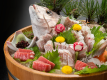 *【夕食一例】新鮮な地魚を桶盛り（内容は仕入れによって変わります）