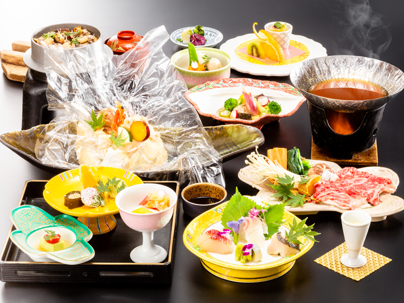 ■日帰り温泉■春から夏の和会席とお湯巡り【華-hanayagi-】※料理画像は一例です。仕入により一部内容が変更となる場合がございます。