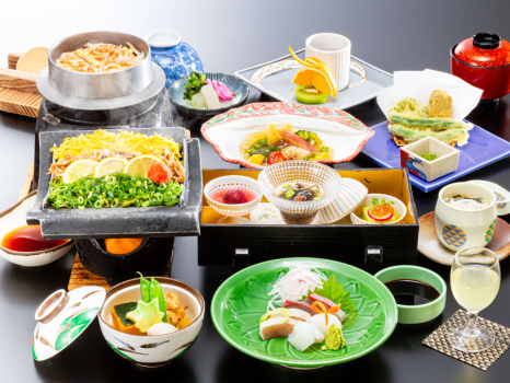 ■日帰り温泉■春から夏の和会席とお湯巡り【宴-utage-】※料理画像は一例です。仕入により一部内容が変更となる場合がございます。