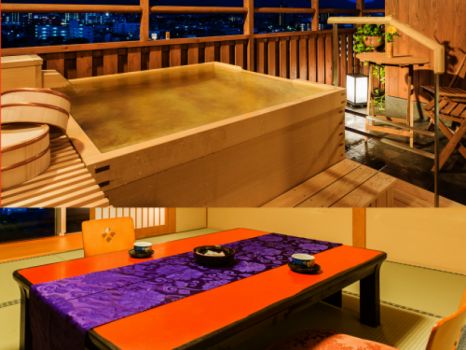 ■夕霧-yugiri-■“源泉かけ流し”の露天風呂は、時間を忘れて湯の贅を満喫。