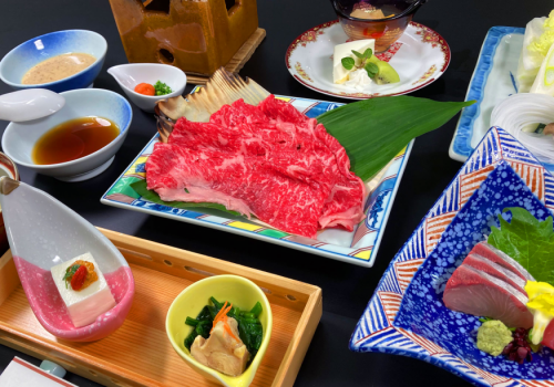 「お鍋を楽しむ」 牛（鹿児島県産）しゃぶ会席プラン【お部屋食】