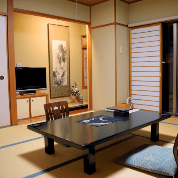 飾られた活け花も心を和ませます。